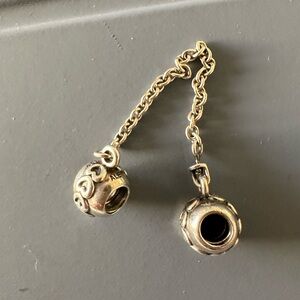 Pandora Elegant Silver safety chain Charm Bracelet by Pandora